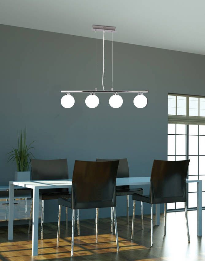Candellux Raisa lampa wisząca 4x40W biała/chrom 34-01399