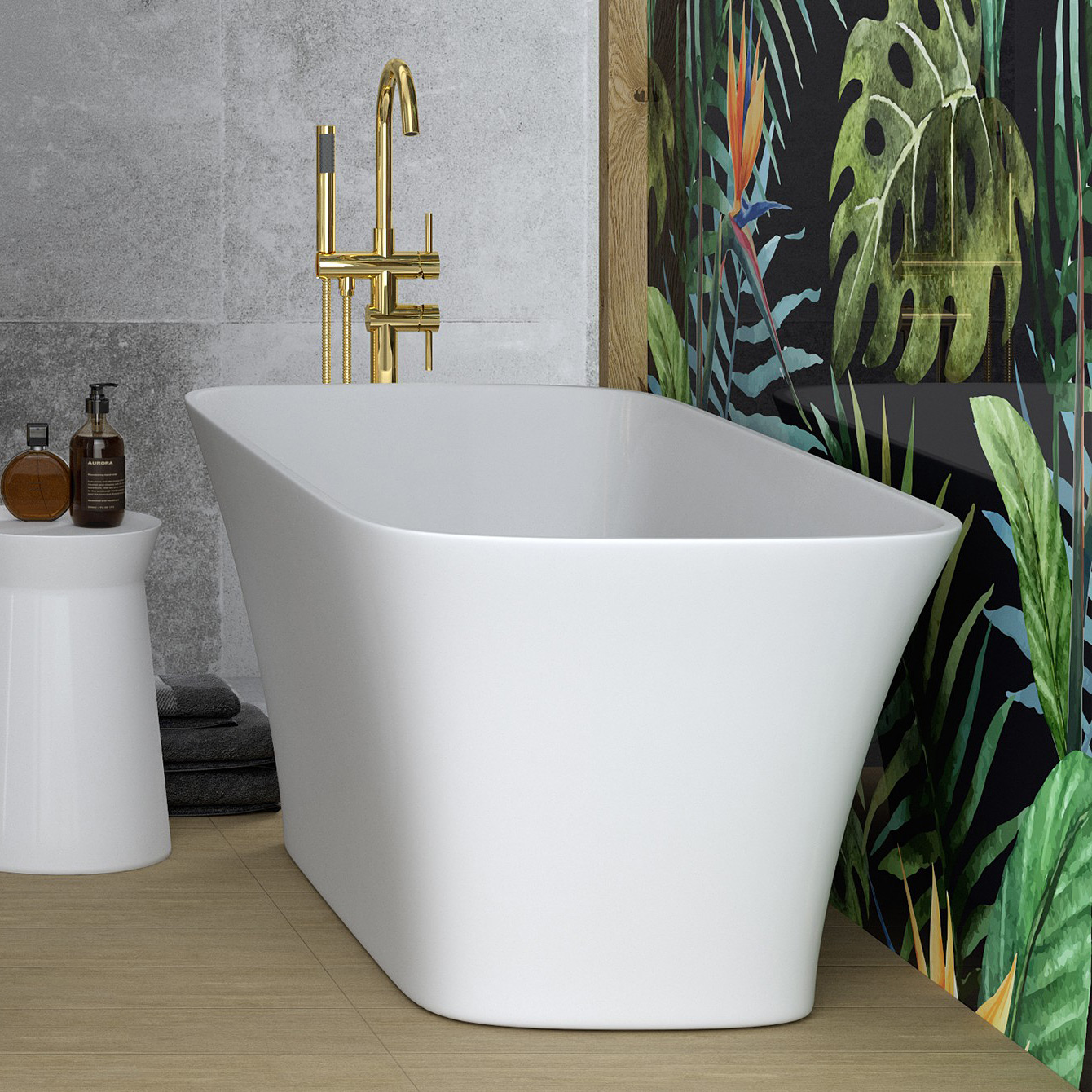 Besco Assos wanna wolnostojąca 160x70 cm biały/biały #WMMB-160-AKW