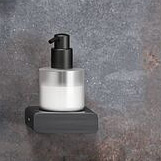 Geesa Shift dozownik do mydła 200 ml ścienny czarny metal szczotkowany/szkło mat 919916-09