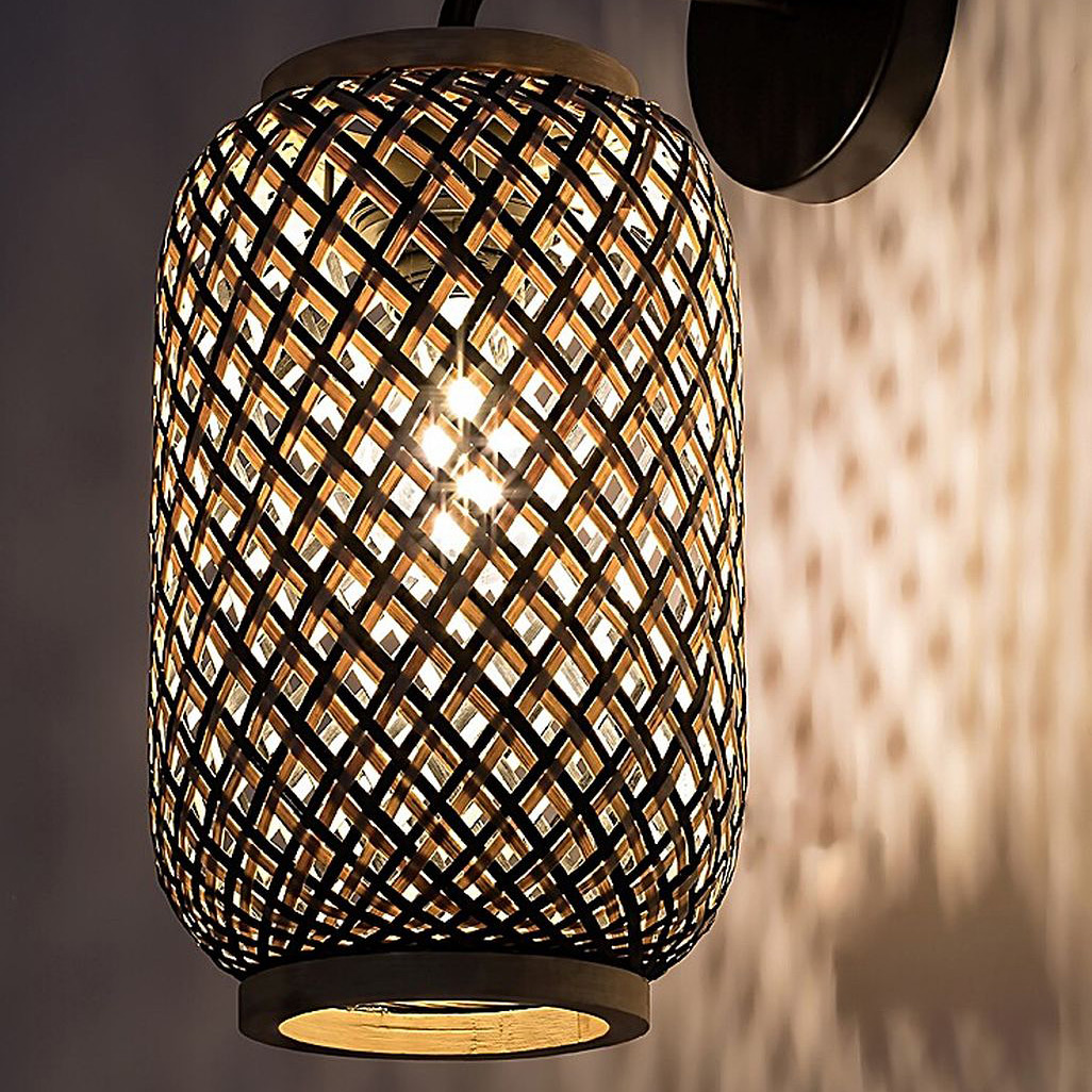 Rabalux Adalla kinkiet 1x40W czarny mat/rattan 71091 - Wysyłka w 24h