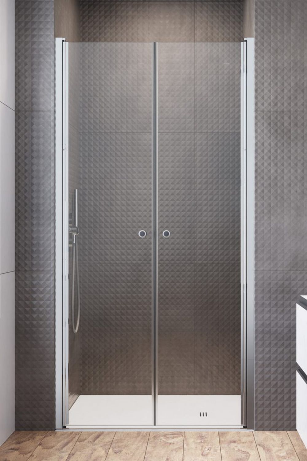 Radaway Eos DWD I drzwi prysznicowe 100 cm wnękowe chrom/szkło przezroczyste 137723-01-01