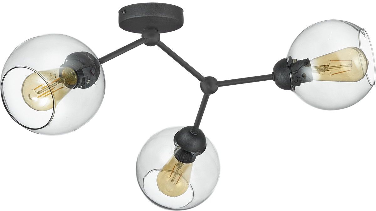 TK Lighting Fairy lampa podsufitowa 3x15 W czarna 4372