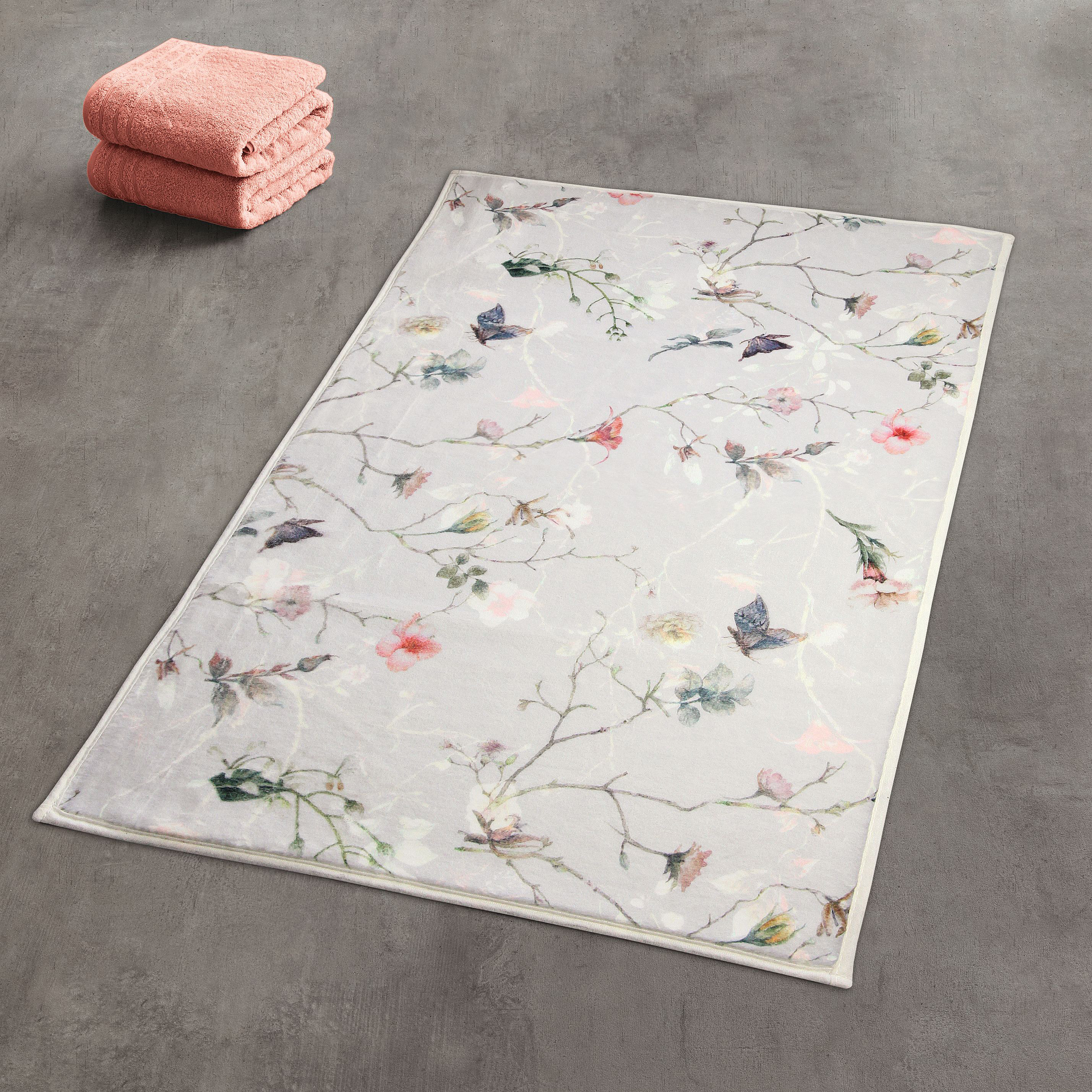 Kleine Wolke Flores dywanik łazienkowy 60x50 cm poliester multikolor 9161148433 - Wysyłka w 24h