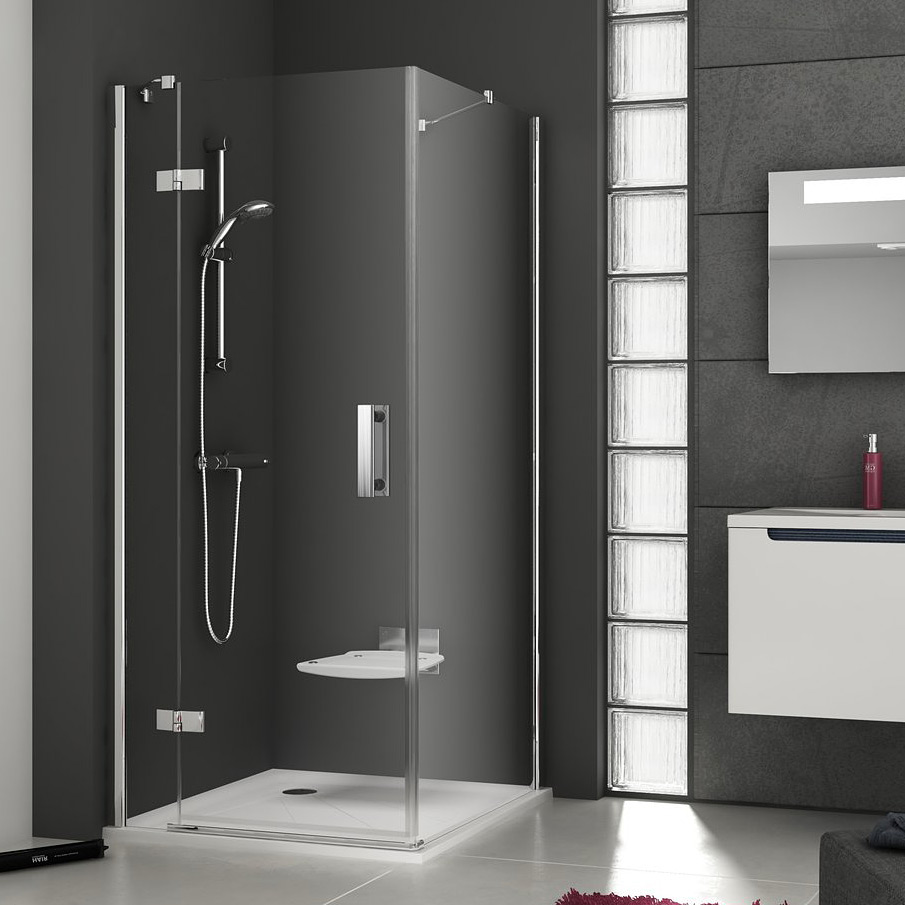 Ravak SmartLine SMSD2-120 B-L drzwi prysznicowe 120 cm uchylne lewe chrom/szkło przezroczyste 0SLGBA00Z1