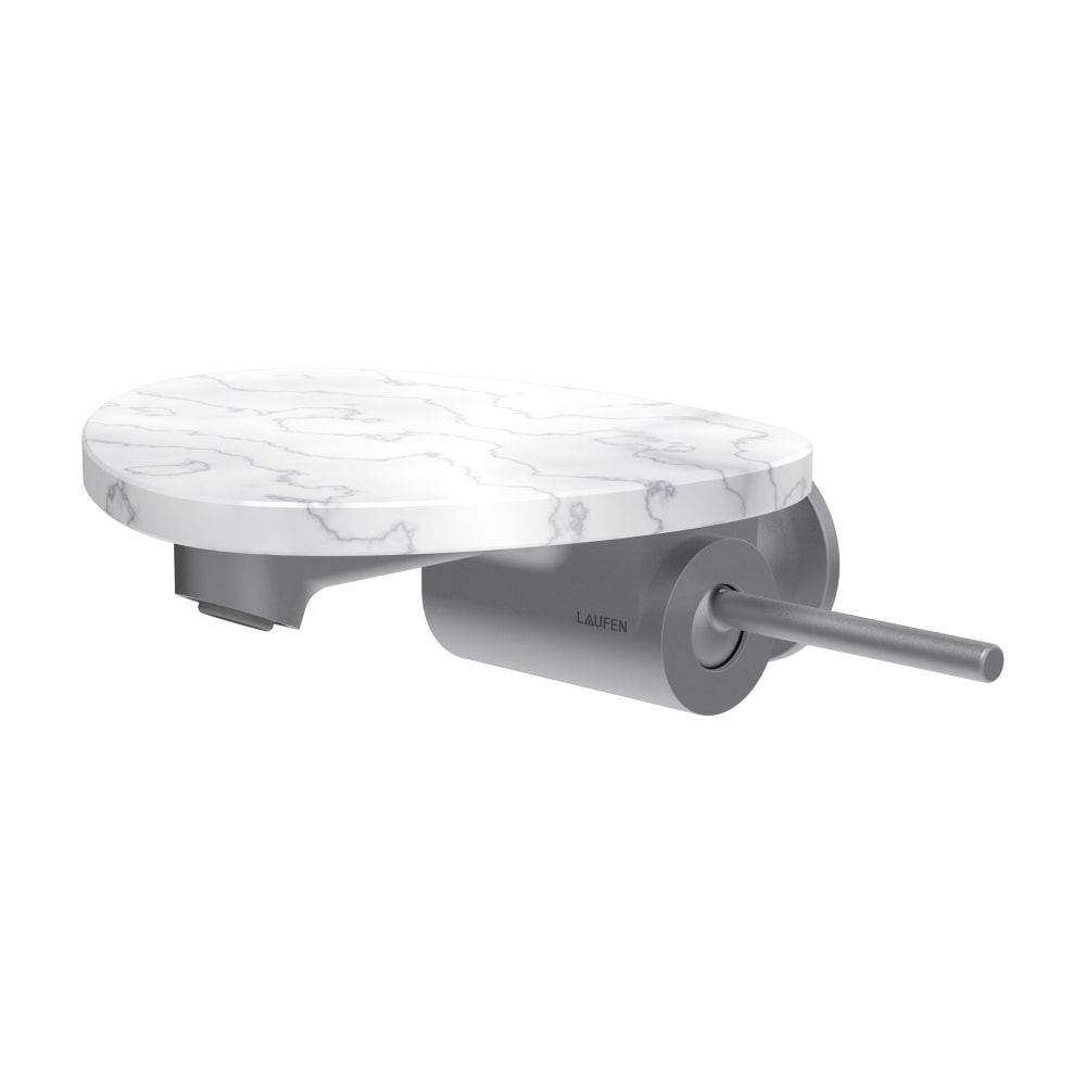 Laufen Ada bateria umywalkowa podtynkowa stal nierdzewna/biały marmur HF506726505060