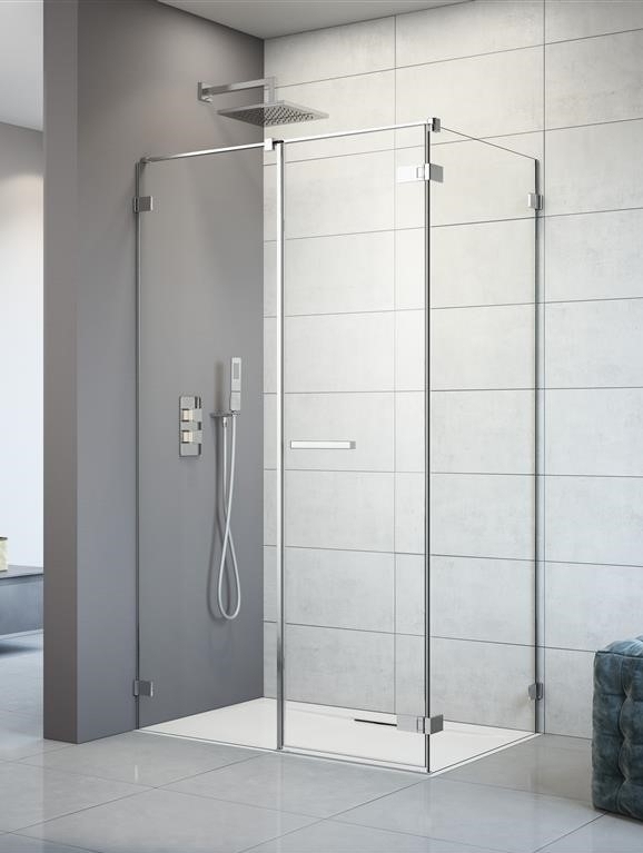 Radaway Arta KDS II drzwi prysznicowe 52,8 cm lewe do ścianki chrom+/szkło przezroczyste 386521-03-01L
