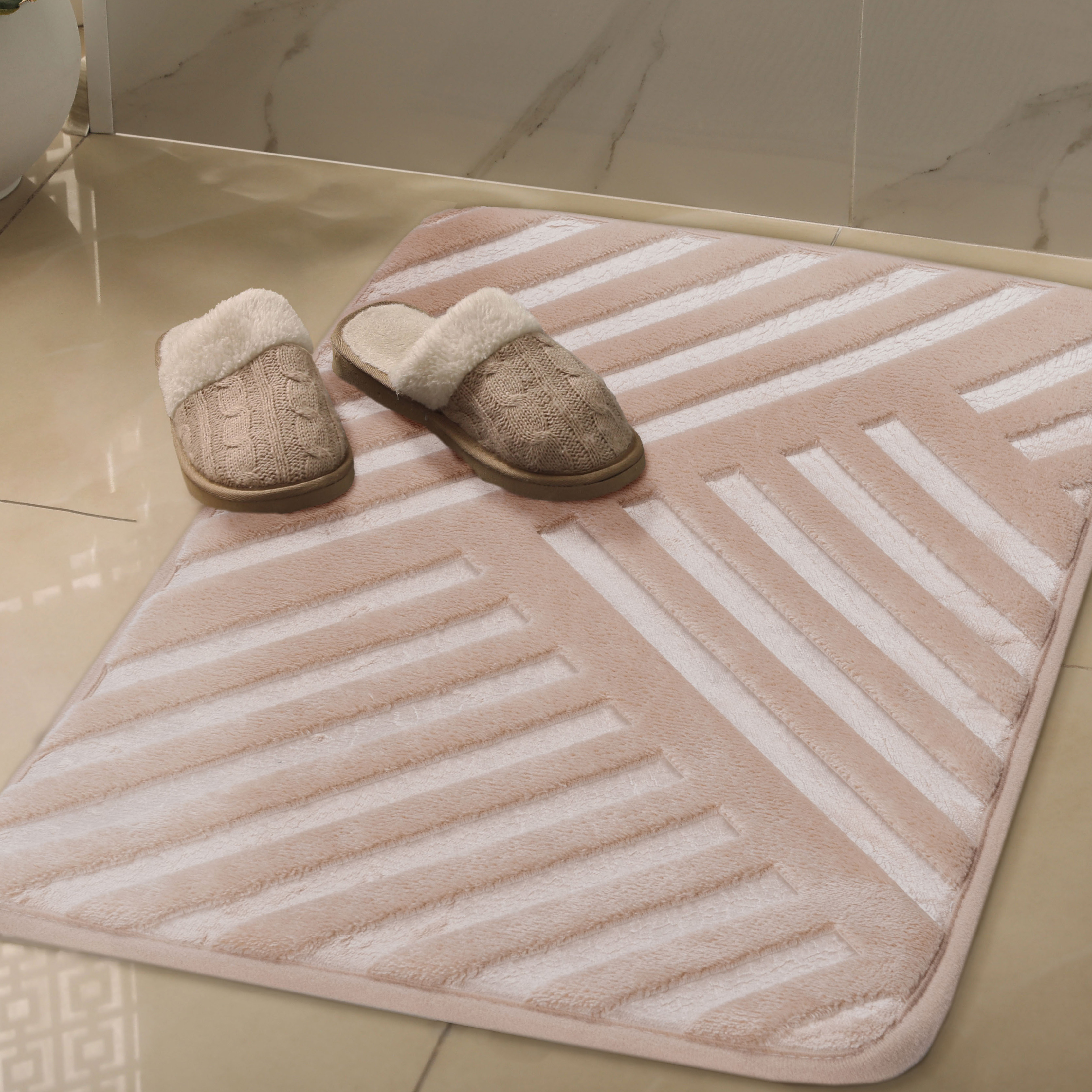Multi-Decor Hamilton dywanik łazienkowy 80x50 cm prostokątny beżowy 508290 - Wysyłka w 24h