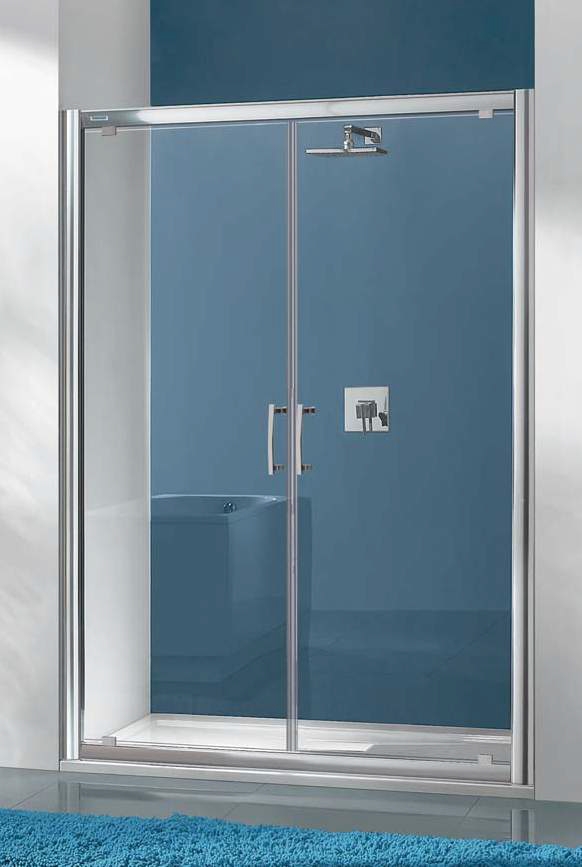 Sanplast TX drzwi prysznicowe 90 cm DD/TX5b-90 wnękowe srebrny mat/szkło przezroczyste 600-271-1930-39-401