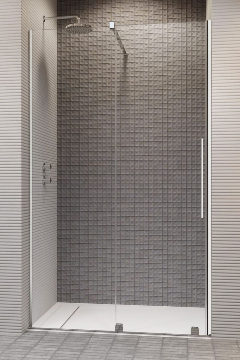 Radaway Furo DWJ drzwi prysznicowe 130 cm wnękowe lewe chrom/szkło przezroczyste 10107672-01-01L/10110630-01-01