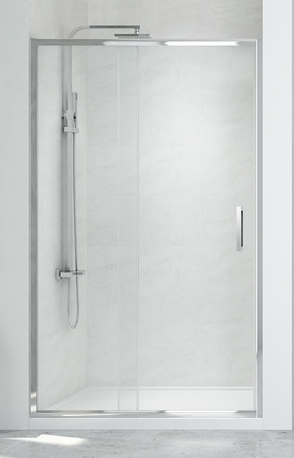 New Trendy New Corrina drzwi prysznicowe 100 cm wnękowe aluminium/szkło przezroczyste D-0089A