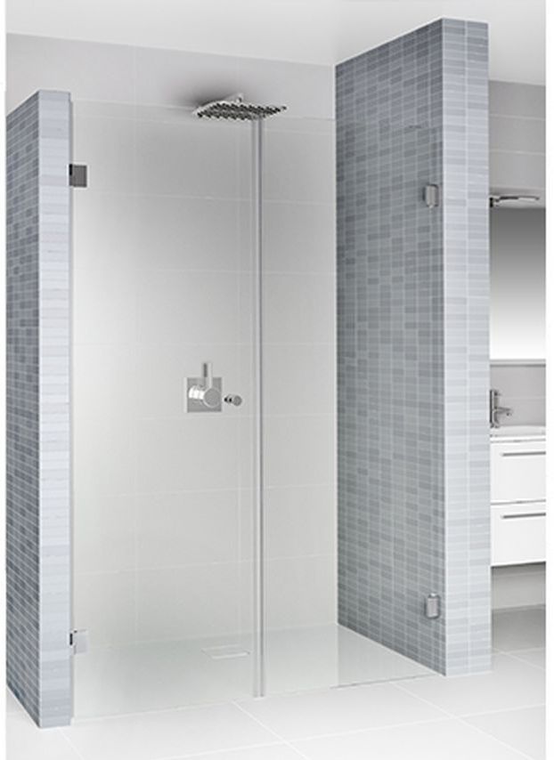 Riho Scandic NXT X102 drzwi prysznicowe 160 cm wnękowe lewe czarny mat/szkło przezroczyste G001017121
