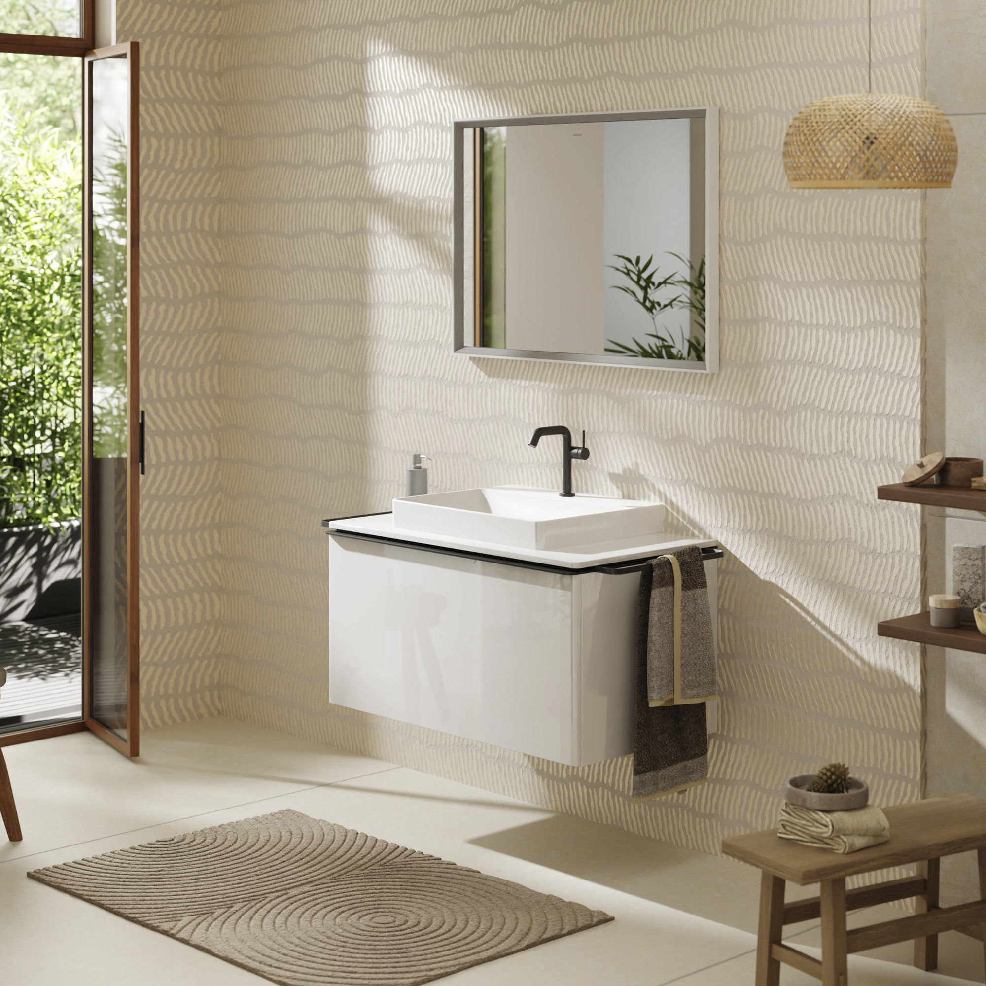 Hansgrohe Xelu Q blat naszafkowy 98x55 cm biały 54110050