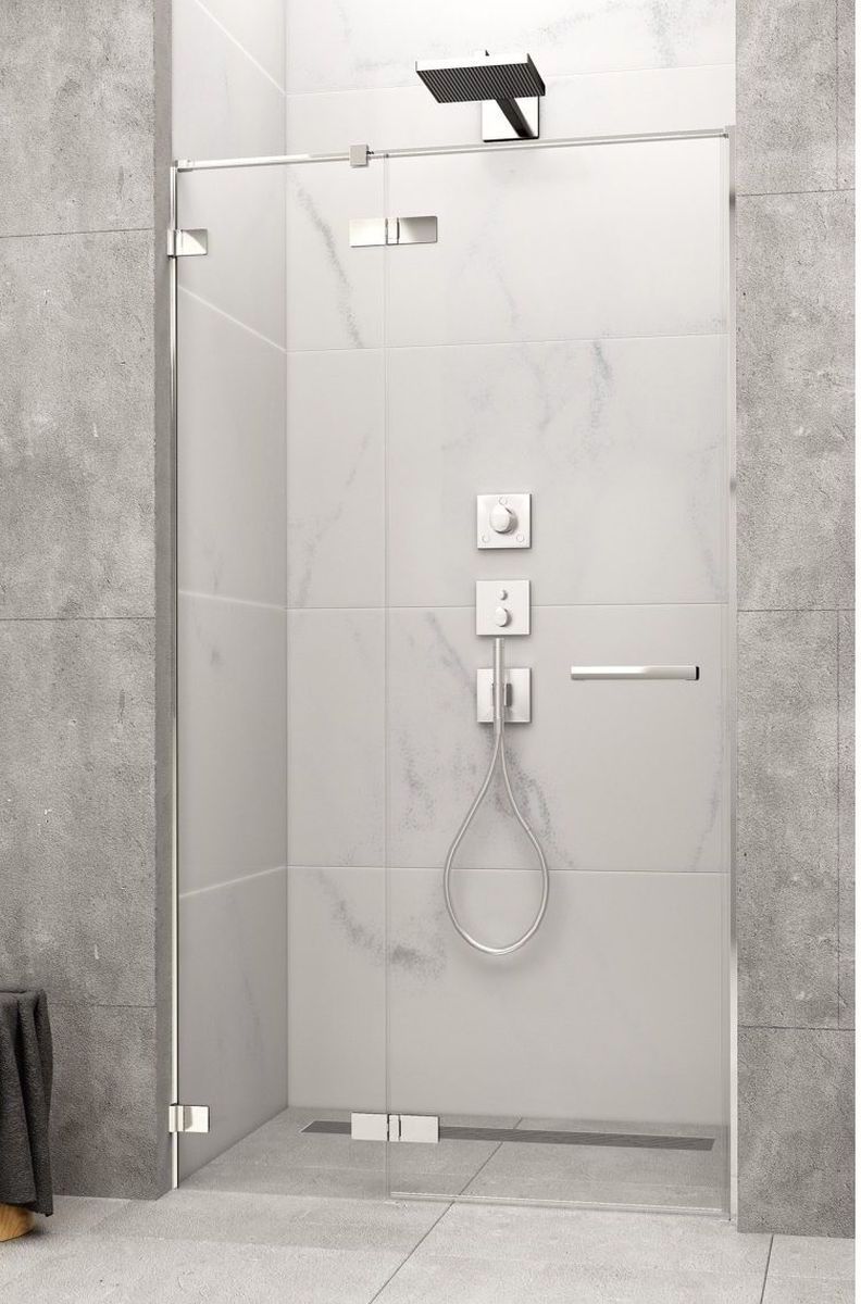 Radaway Arta DWJ II drzwi prysznicowe 82,8 cm wnękowe lewe chrom/szkło przezroczyste 386444-03-01L