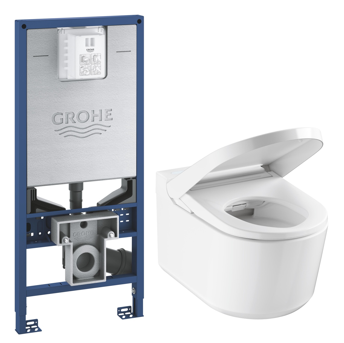 Zestaw Grohe Rapid SLX stelaż podtynkowy do WC z toaletą myjącą Sensia i deską wolnoopadającą (39596000, 36507SH0) - Wysyłka w 24h