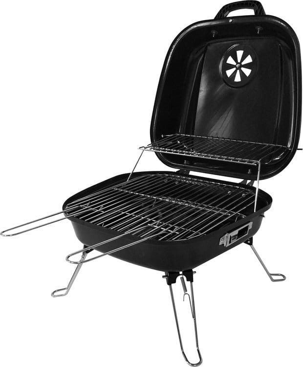 Składany grill węglowy z rusztem 33 x 35,5 cm