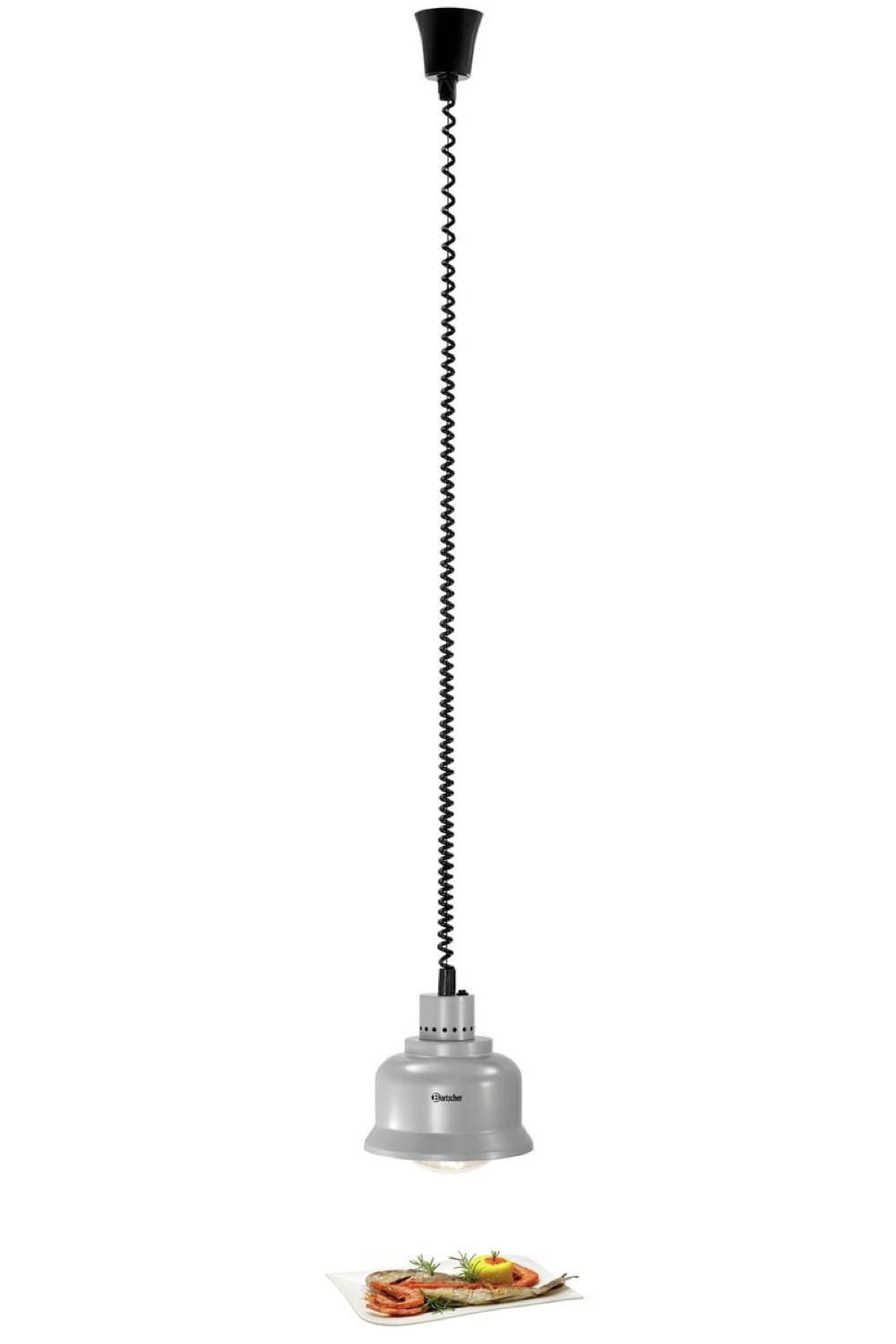 Lampa grzewcza na podczerwień sufitowa, srebrny mat