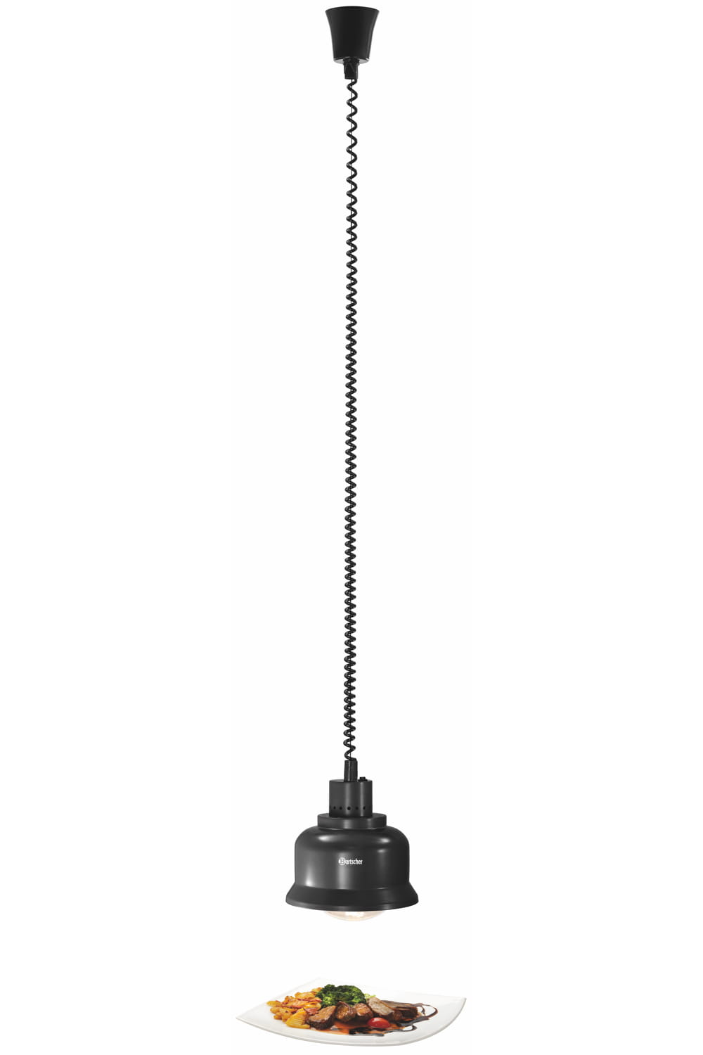 Lampa grzewcza na podczerwień sufitowa, czarna