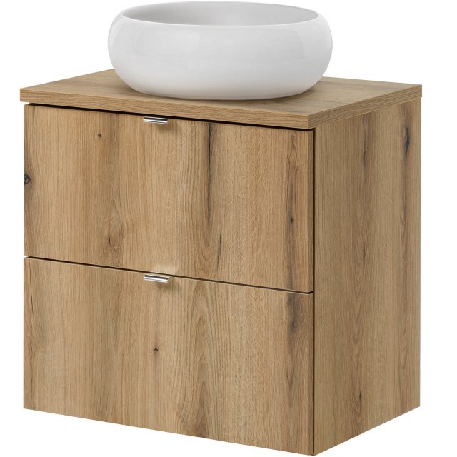 COMAD Zestaw mebli NOVA OAK szafka z blatem 60 cm, umywalka WIKI
