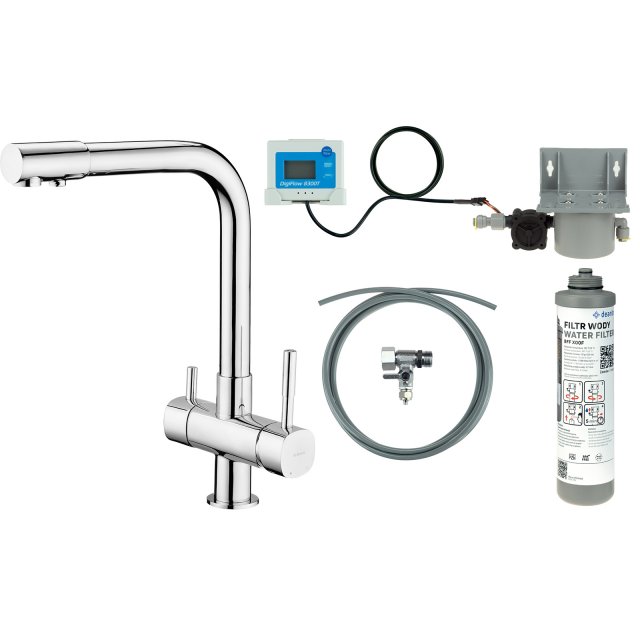 DEANTE Bateria kuchenna z zestawem do filtracji wody chrom BCHF065M