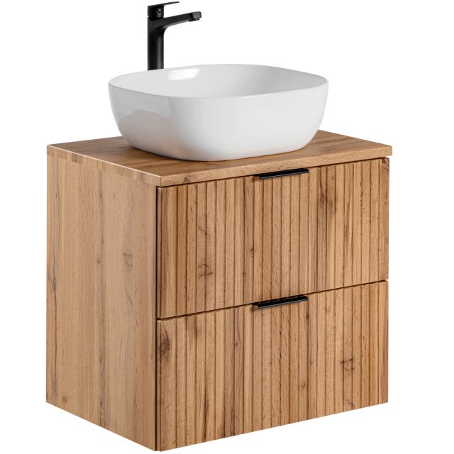 COMAD Zestaw mebli ADEL OAK szafka z blatem 60 cm, umywalka SMILE