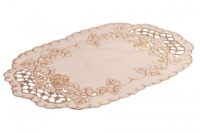 Obrus Haftowany Gracja 30x45 cm kolor: Ecru