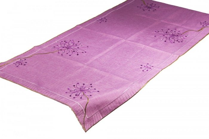 Obrus Haftowany 50x100 cm kolor: Fioletowy wz.245