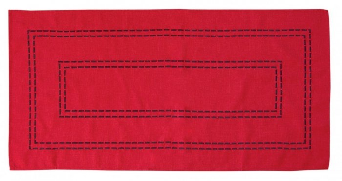Obrus Haftowany Bruna 59-R 150x300 cm kolor: czerwony