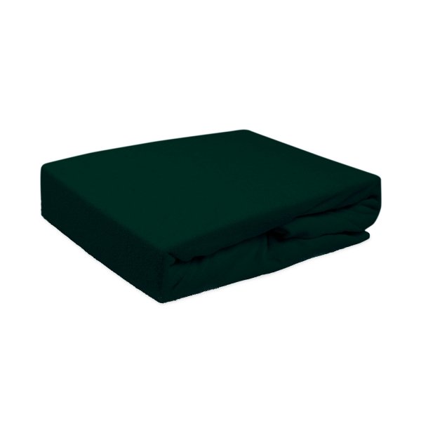 Prześcieradło Frotte PREMIUM na wysoki materac 120x200 na gumkę wz. 036 zieleń butelkowa