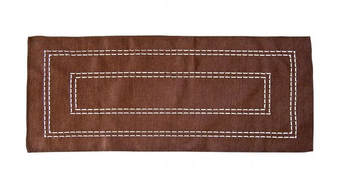 Obrus Haftowany Bruna 59-1 130x160 cm kolor: Brazowy