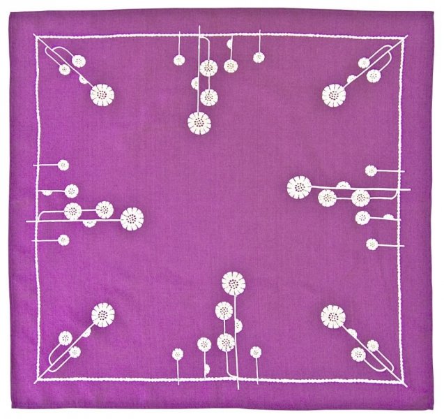 Obrus Haftowany Bruna 85x85 cm wz. 1365 kolor fioletowy