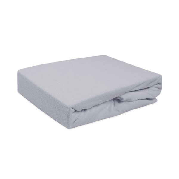 Prześcieradło Frotte PREMIUM na wysoki materac 120x200 na gumkę wz. 024 popiel