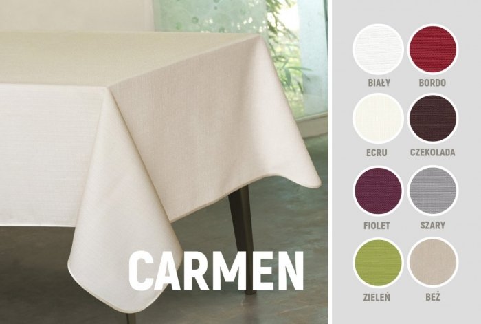 Obrus plamoodporny Carmen 75x75 wz. Czekolada