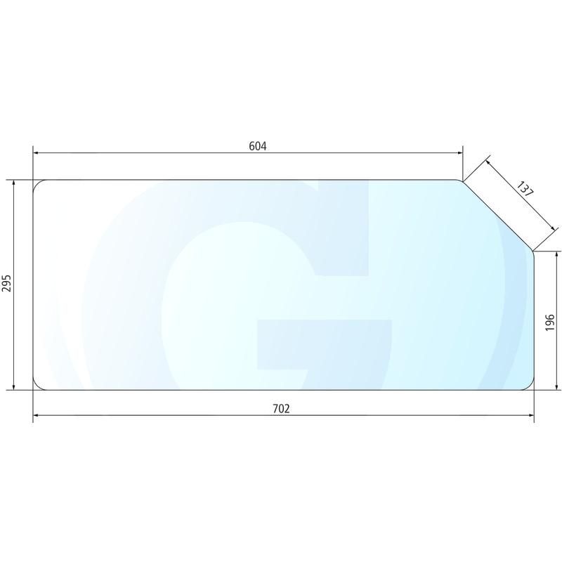 Szyba tylna dolna CASE MXM FIAT L FIAT M Ford 35 New Holland TL TM 82000485