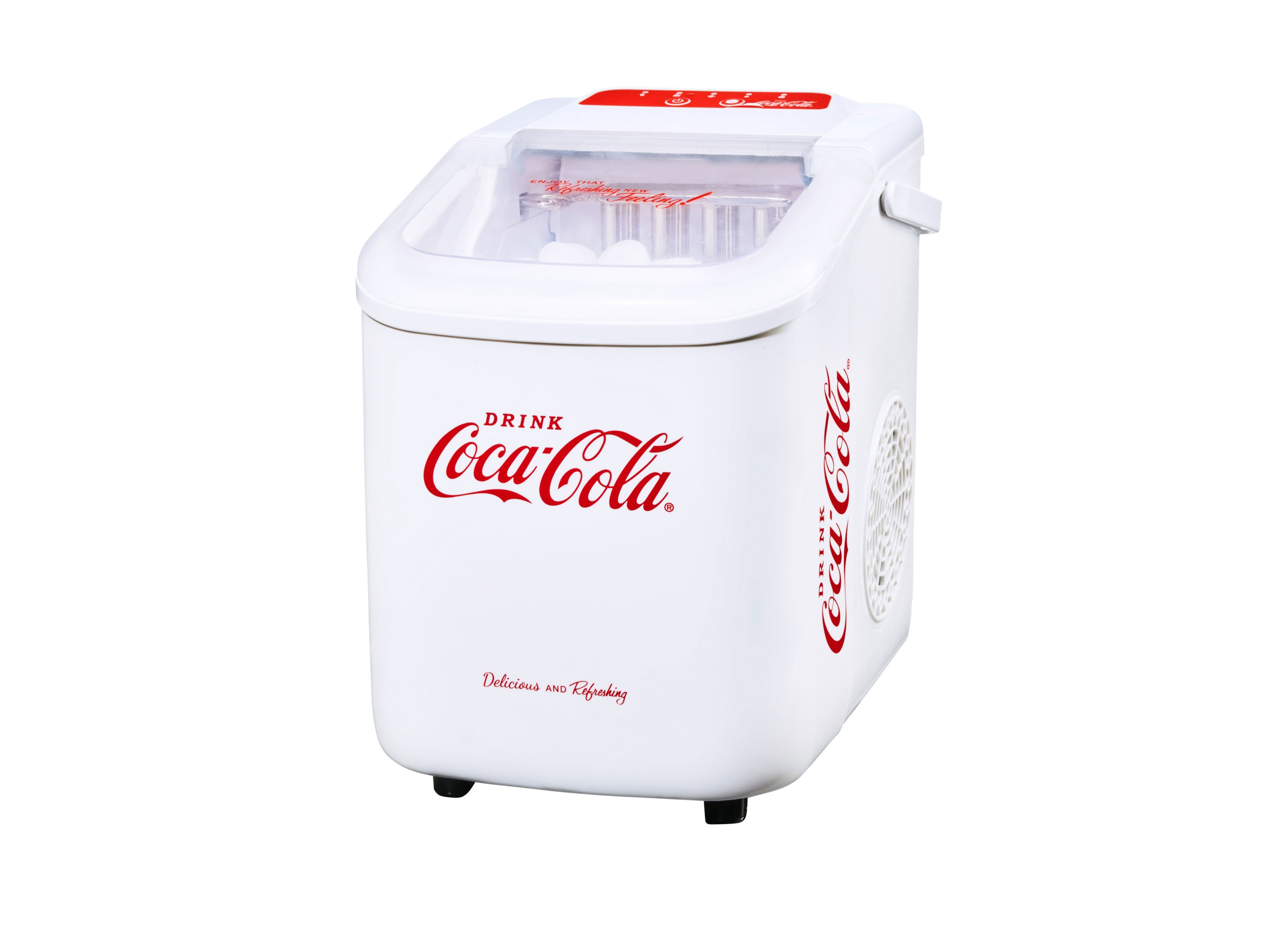 Coca Cola Kostkarka do lodu z uchwytem do przenoszenia Biały
