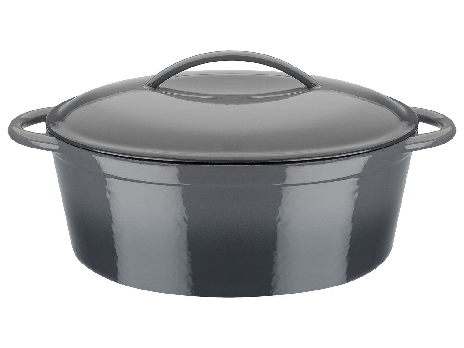 GSW Garnek żeliwny, 4,5 l / Brytfanna, 7 l / Brytfanna 2w1, 5,4 l / Naczynie do tagine, 2 l Brytfanna, Szary, 33 x 25 cm / 7 l