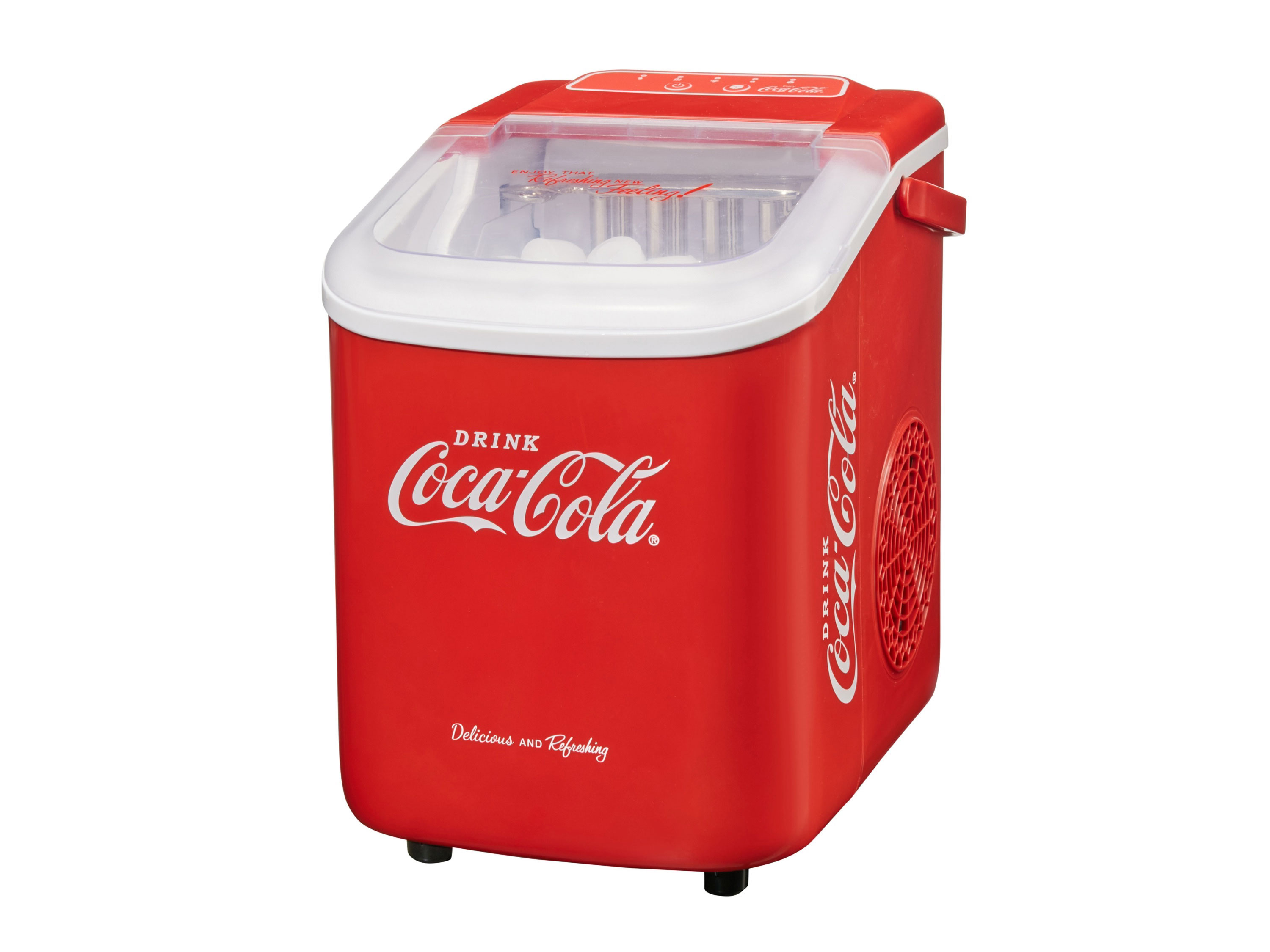 Coca Cola Kostkarka do lodu z uchwytem do przenoszenia Czerwony
