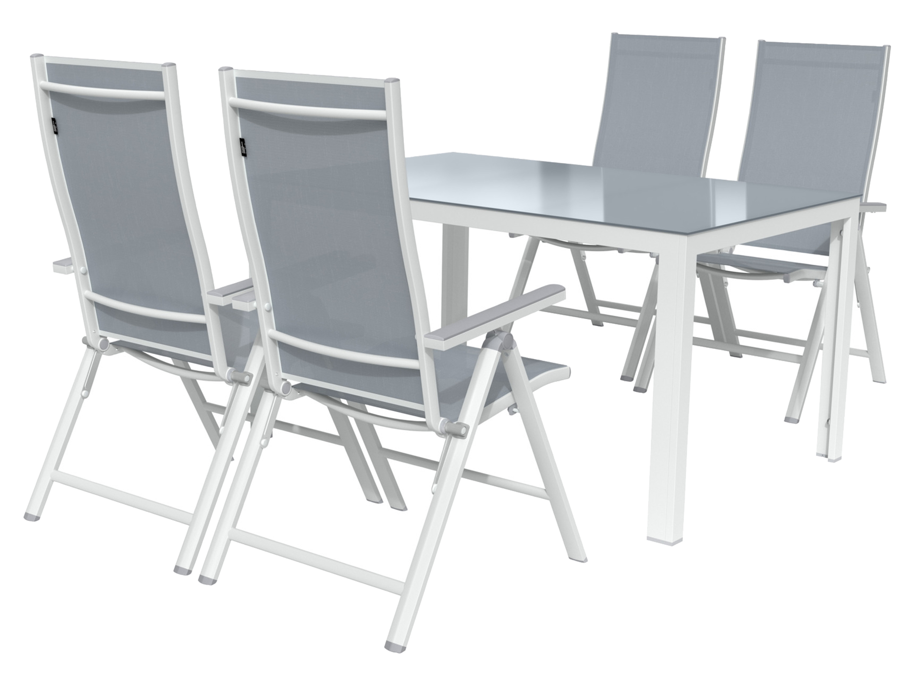 Livarno home Zestaw aluminiowych mebli ogrodowych Houston, stól i 4 fotele