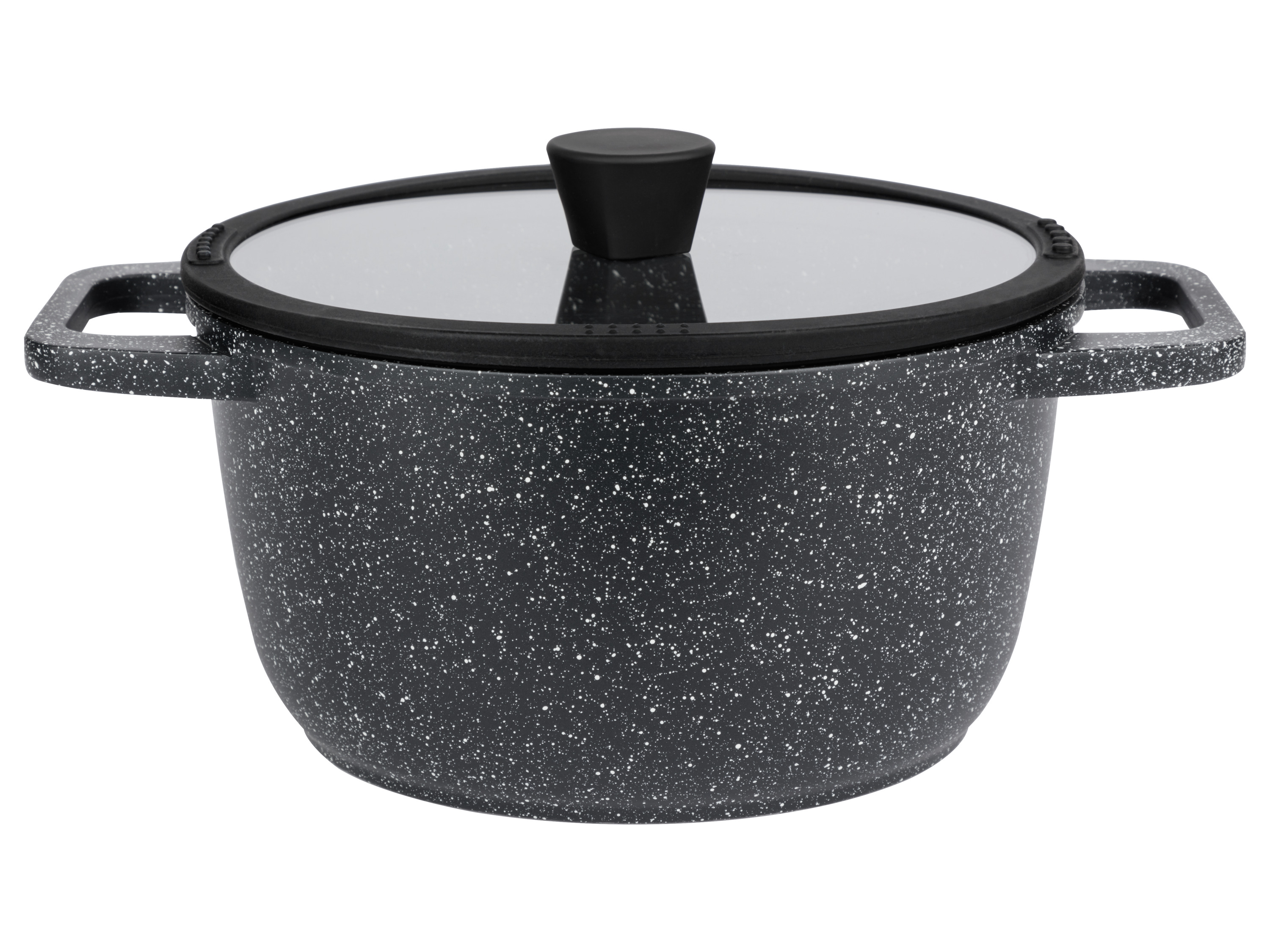 Livarno home Garnek z odlewu aluminiowego z miarką, Ø 24 cm granit