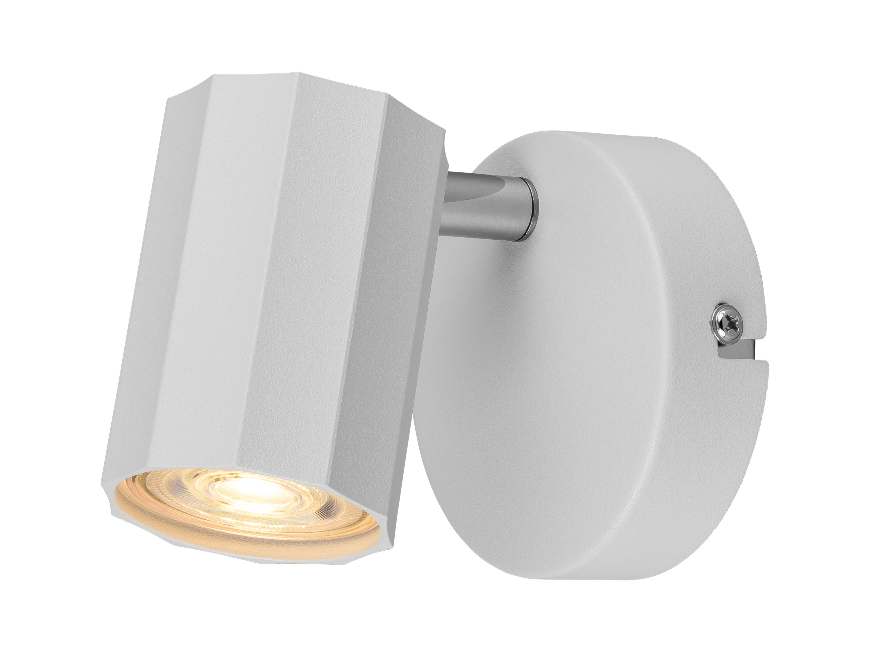 Livarno home Lampa ścienno-sufitowa z regulowanym reflektorem Okrągły, biały