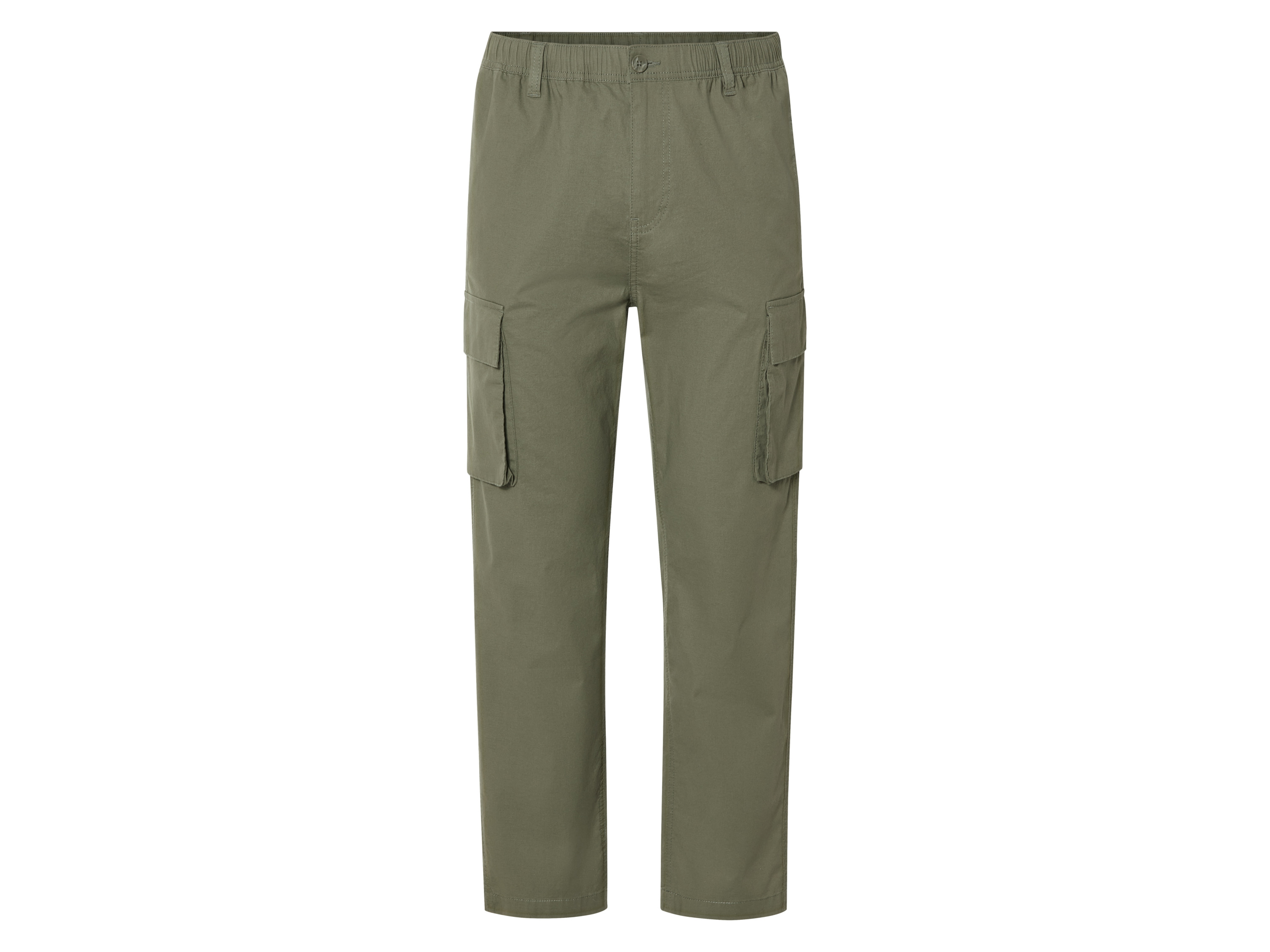 Livergy Spodnie cargo męskie z bawełną Khaki, XL 56/58