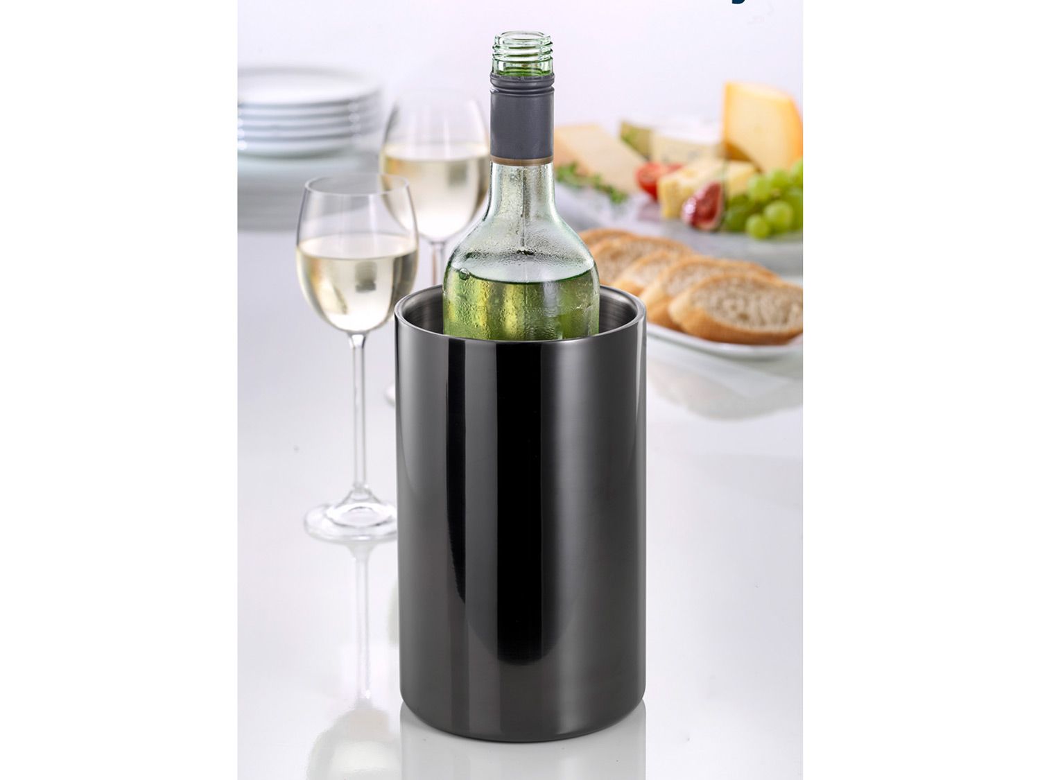 Esmeyer Chłodziarka do wina / Wazon ze stali nierdzewnej, ok. 1,6 l Czarny
