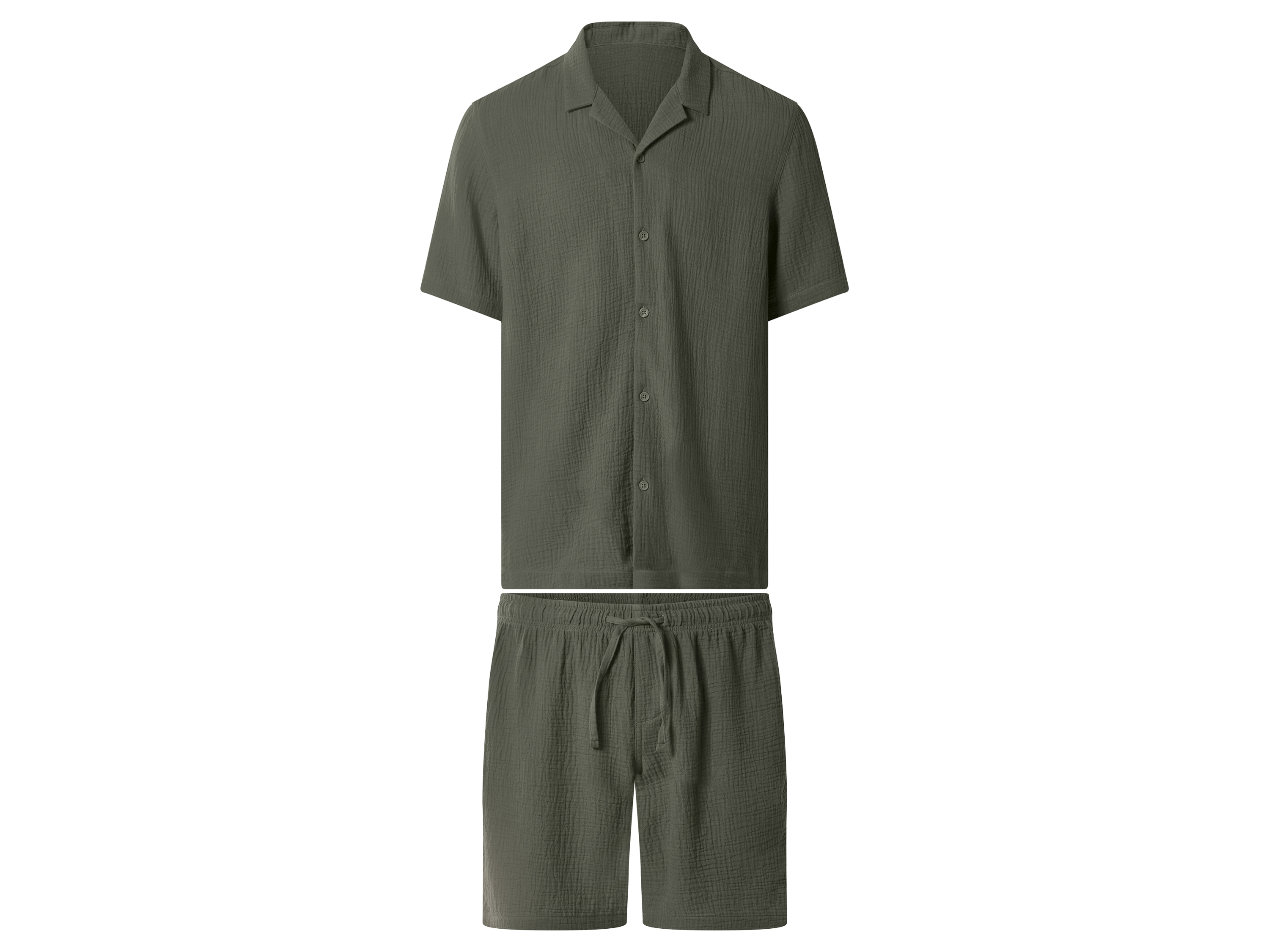 esmara Men Piżama muślinowa męska Khaki, XXL 60/62