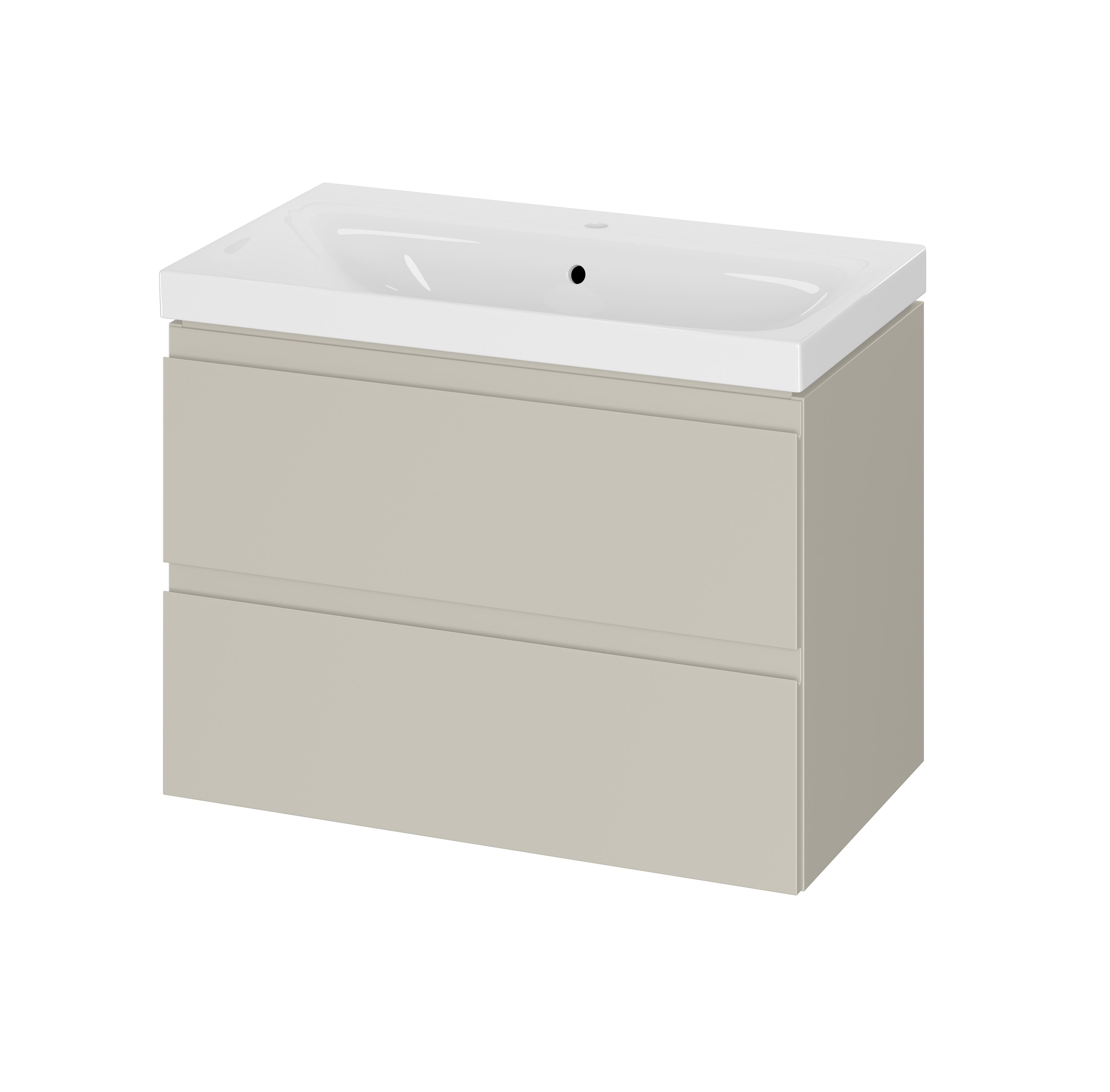 Darmowa Dostawa - Umywalka z szafką 80 cm beżową Cersanit Moduo S4013009