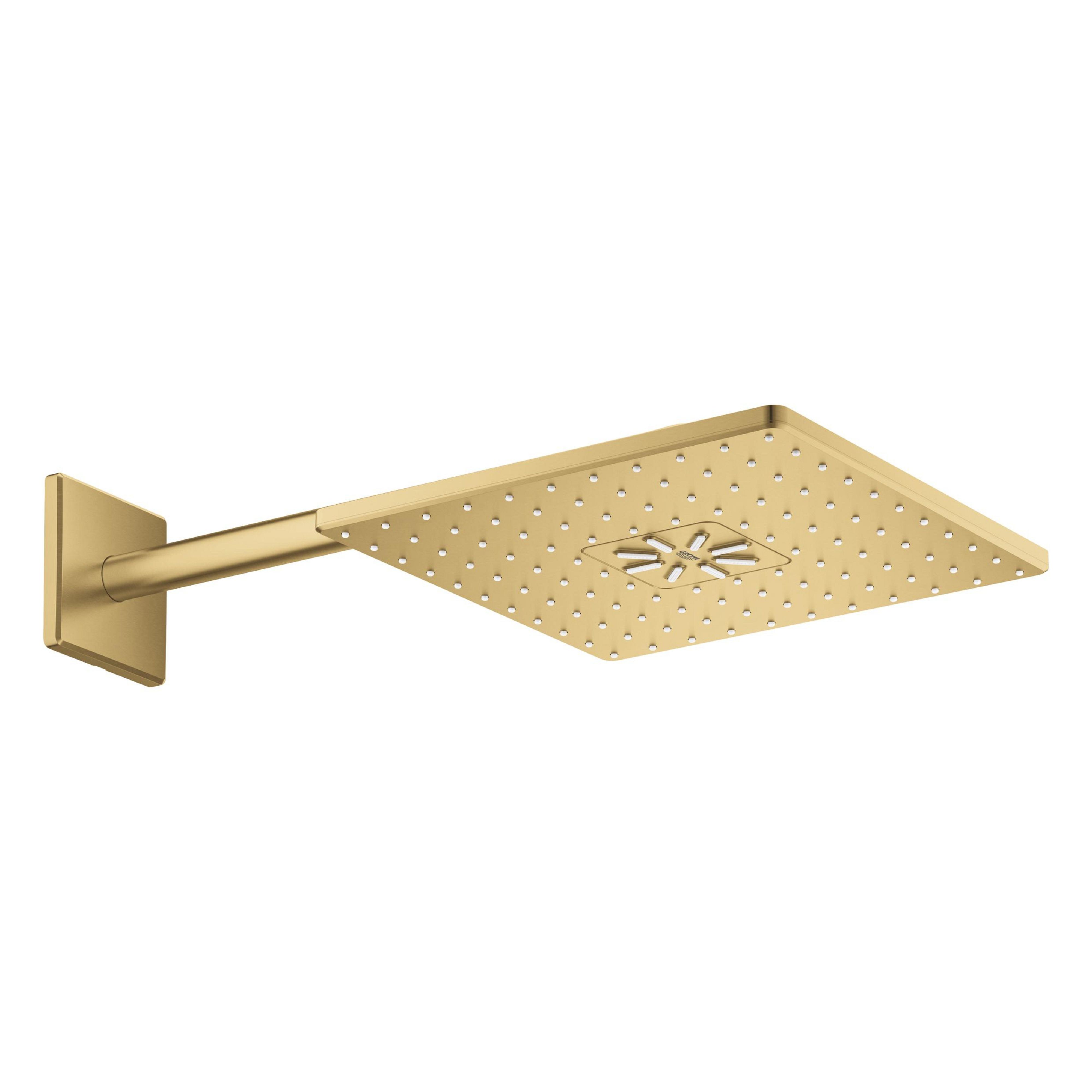 Darmowa Dostawa - Deszczownica z ramieniem 31x31 cm kwadratowa brushed cool sunrise Grohe Rainshower 26479GN0