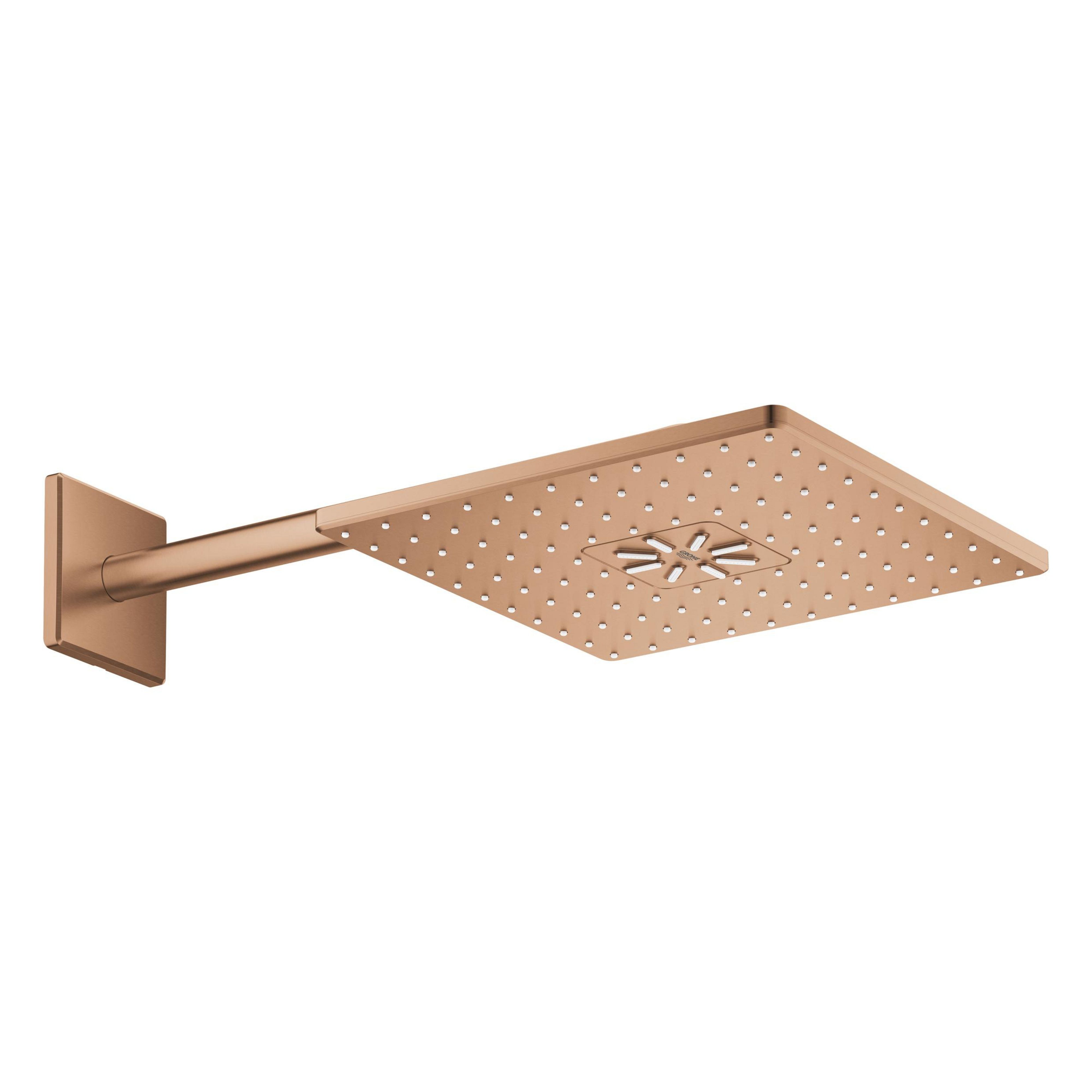Darmowa Dostawa - Deszczownica z ramieniem 31x31 cm kwadratowa brushed warm sunset Grohe Rainshower 26479DL0