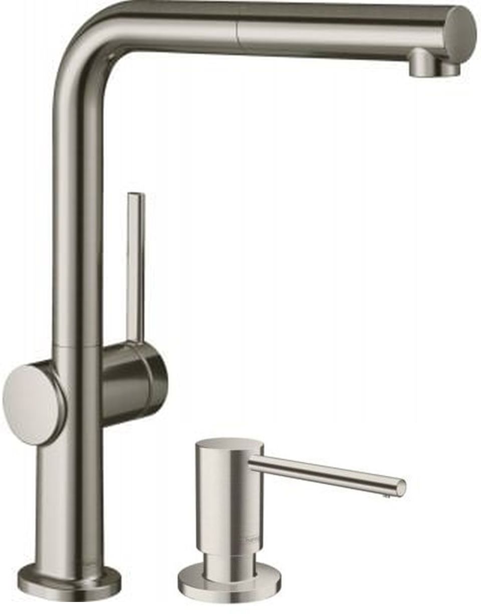 Darmowa Dostawa - Bateria kuchenna z dozownikiem stojąca stal Hansgrohe Talis M54 abset10670