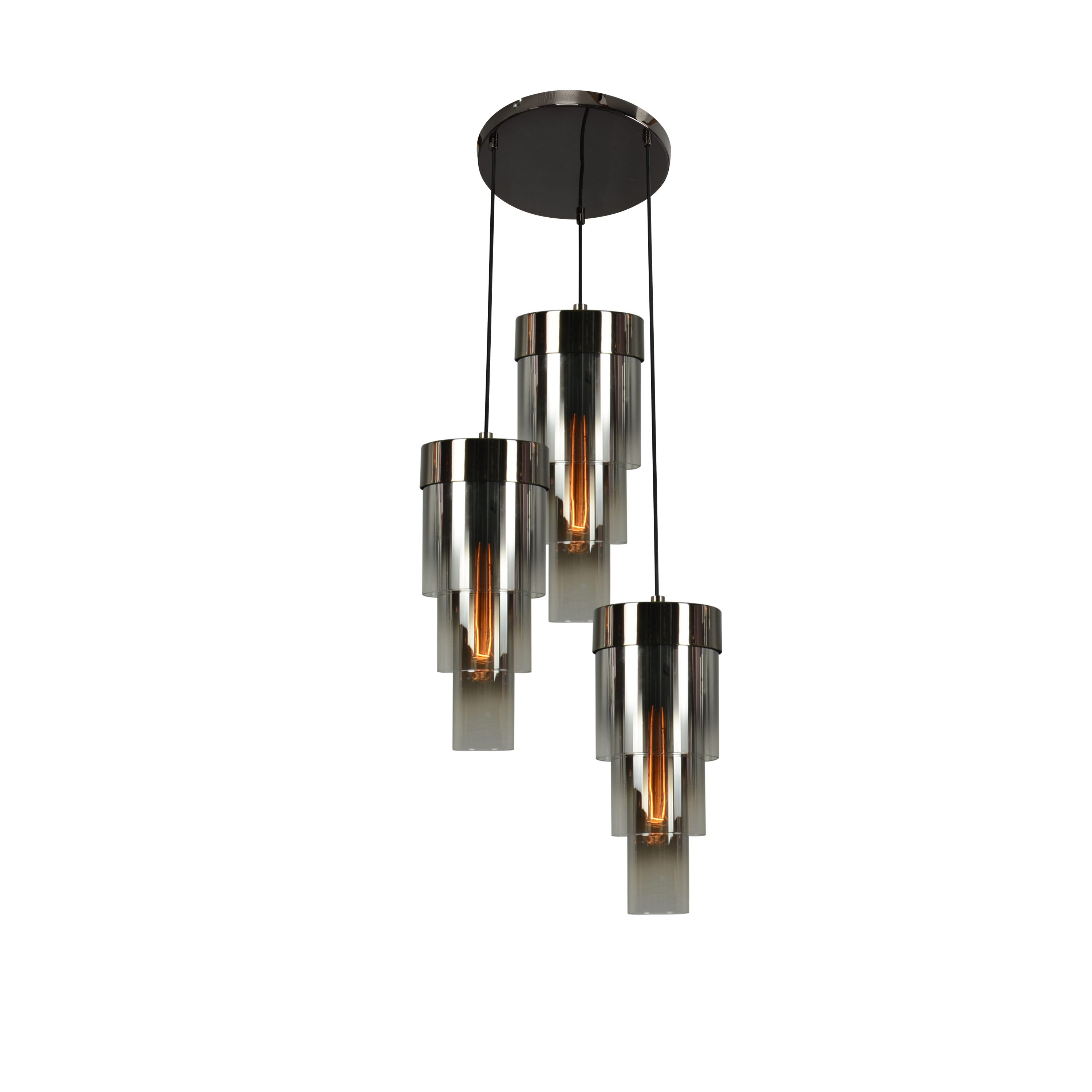 Darmowa Dostawa - Lampa wisząca 3x W czarna-chrom Aviano Grans 92110310