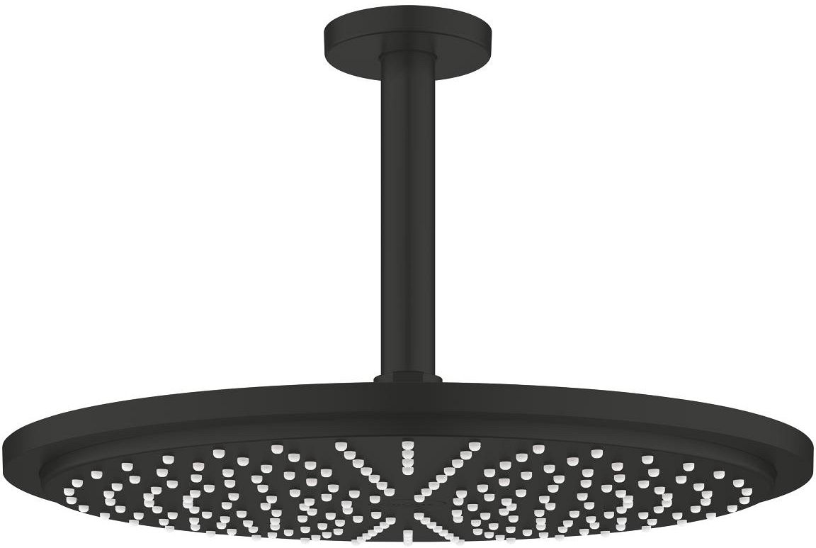 Darmowa Dostawa - Deszczownica z ramieniem 31x31 cm okrągła czarna Grohe Rainshower Cosmopolitan Metal 260672430