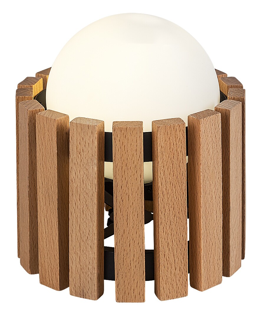 Darmowa Dostawa - Lampa stołowa 1x5 W czarna-drewno Rabalux Noxelle 74420