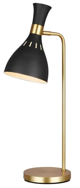 Darmowa Dostawa - Lampa biurkowa 1x60 W czarna-mosiądz Elstead Lighting Joan FEJOANTLMB